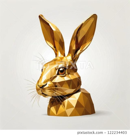 This is a golden rabbit. It uses AI-generated images. 122234403