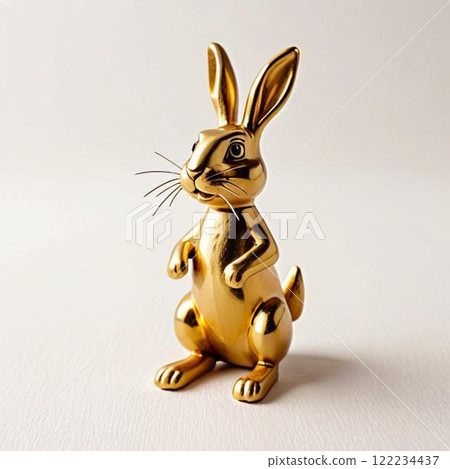 This is a golden rabbit. It uses AI-generated images. 122234437