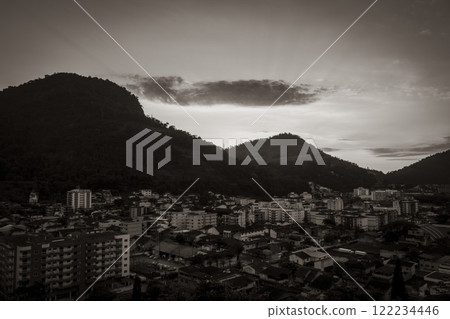 Beautiful colorful sunrise over the mountains Angra dos Reis Brazil. Beautiful colorful sunrise over the mountains Angra dos Reis Brazil. 122234446