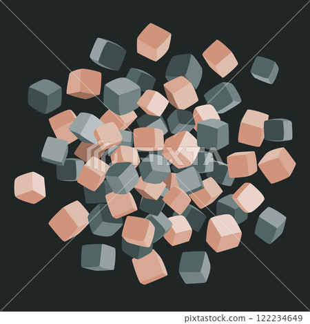 Foam cubes pit radial circle shape background. Funny soft covered blocks of kids playing. Vector illustration Foam cubes pit radial circle shape background. Funny soft covered blocks of kids playing. Vector illustration 122234649