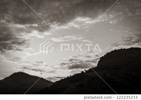 Beautiful colorful sunrise over the mountains Angra dos Reis Brazil. Beautiful colorful sunrise over the mountains Angra dos Reis Brazil. 122235233