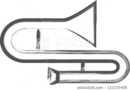 A single illustration of a musical instrument: Trombone 122235409