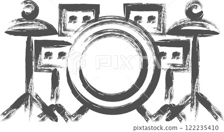 A single illustration of musical instruments: Drum set 122235410