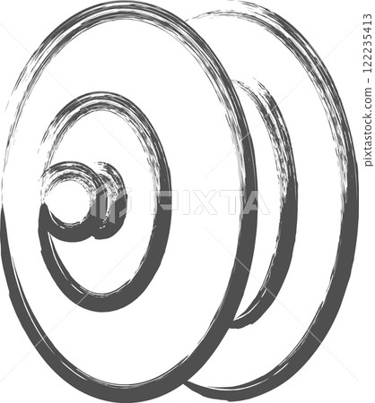 與樂器相關的單筆插畫：鈸 122235413