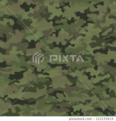 Digital pixel camouflage seamless patterns. Vector Texture Illustration 122235619