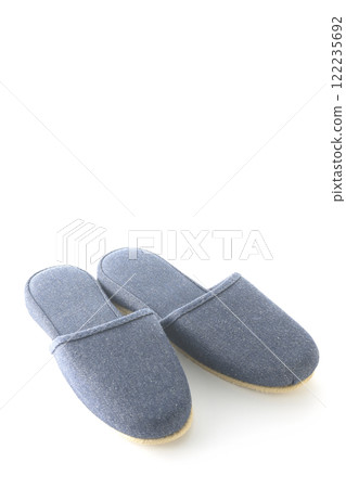 Slippers photographed on a white background 122235692