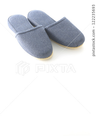 Slippers photographed on a white background 122235693