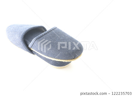 Slippers photographed on a white background Slippers photographed on a white background 122235703