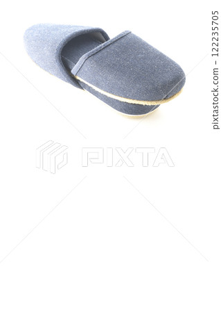 Slippers photographed on a white background Slippers photographed on a white background 122235705