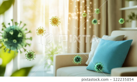 Indoor Air Quality and Virus Spread Concept 122235854