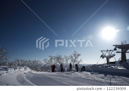 留壽都度假村滑雪場山頂站週邊的雪景 122236009