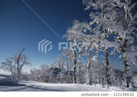 留壽都度假村滑雪場山頂站週邊的雪景 122236010