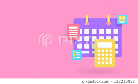 Business planning workflow process time management banner copy space vector illustration 122236058