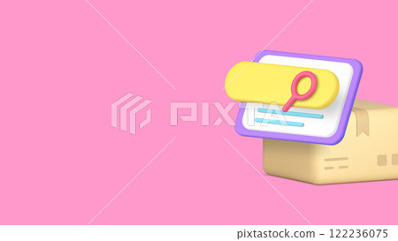 Postal parcel address delivery searching online shopping service banner copy space vector 122236075