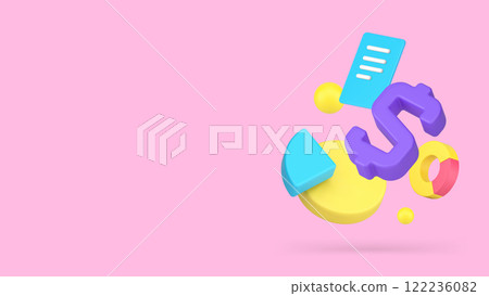 Financial analyzing budget money statistic accounting banner copy space vector illustration Financial analyzing budget money statistic accounting banner copy space vector illustration 122236082