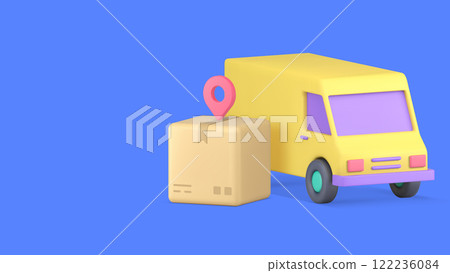 Postal parcel online shopping order delivery service banner copy space vector illustration Postal parcel online shopping order delivery service banner copy space vector illustration 122236084