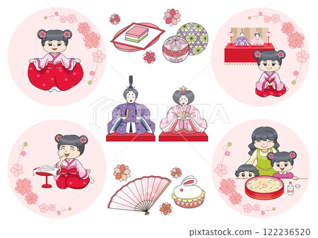 Hinamatsuri illustration set 122236520