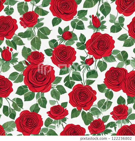 紅玫瑰圖案 紅玫瑰圖案 122236802