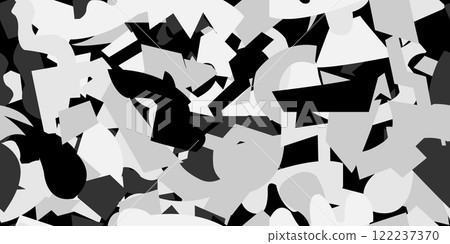 Seamless black and white pattern. Simple vector graphics. Eps 10. 122237370