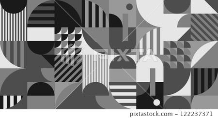 Seamless abstract geometric pattern. Vector Illustration. 122237371