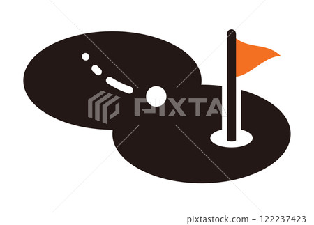 Simple icon of playing golf - Stock Illustration [122237423] - PIXTA