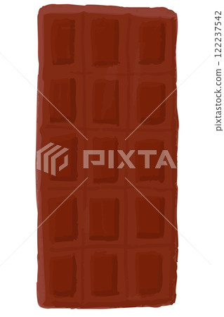 Hand-drawn illustration of a stylish chocolate bar Hand-drawn illustration of a stylish chocolate bar 122237542