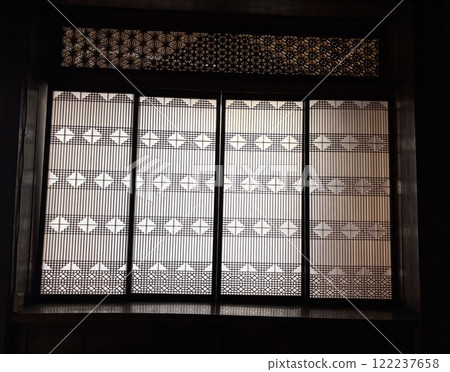 Landscape with lattice door 122237658