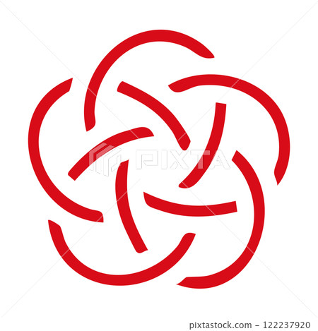 Vector illustration of plum knotted Mizuhiki with transparent background Vector illustration of plum knotted Mizuhiki with transparent background 122237920