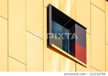 Hotel intercontinental with geometrical patterns of the windows in Tirana, Albania Hotel intercontinental with geometrical patterns of the windows in Tirana, Albania 122238706