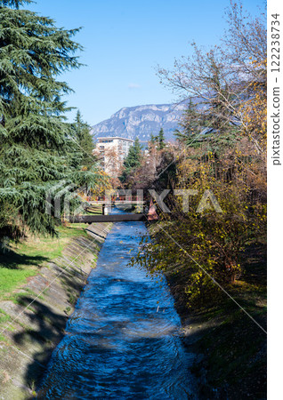 The Lana river in the city center of Tirana, Albania The Lana river in the city center of Tirana, Albania 122238734