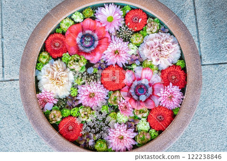 行田市行田八幡神社花護手水 122238846