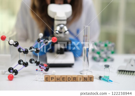 This research analyzes Ephedrine and its complex molecular structure in a lab setting 122238944