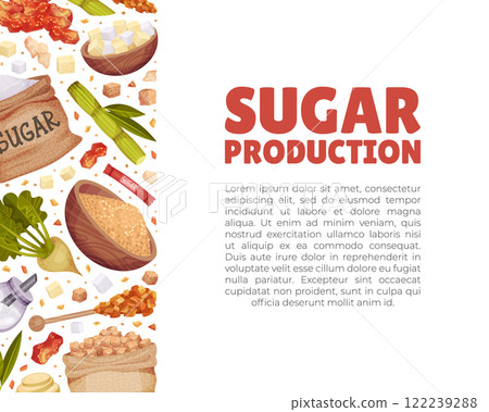 Sweet Sugar Banner Design with Candy and Plant Vector Template Sweet Sugar Banner Design with Candy and Plant Vector Template 122239288