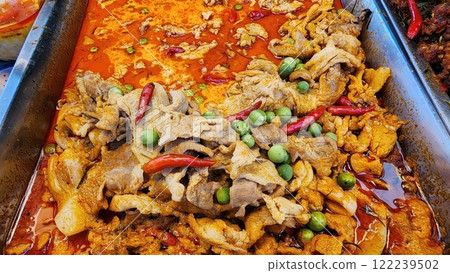 Spicy Panaeng Curry Dish in Thai Cuisine 122239502
