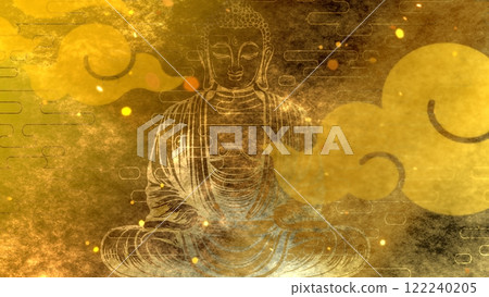 Golden Japanese pattern background Golden Japanese pattern background 122240205