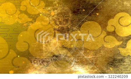 Golden Japanese pattern background Golden Japanese pattern background 122240209