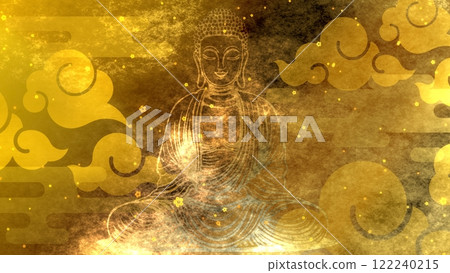 Golden Japanese pattern background Golden Japanese pattern background 122240215