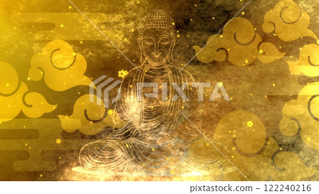 Golden Japanese pattern background Golden Japanese pattern background 122240216
