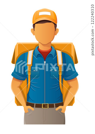 delivery young man courier service vector illustration delivery young man courier service vector illustration 122240310