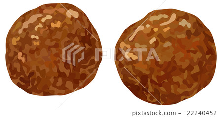 肉丸便當配菜向量素材 122240452