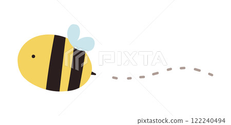 Illustration of a deformed flying bee 122240494