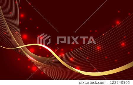 Abstract red gold light luxury wave curve with blank space for text place design modern creative background vector Abstract red gold light luxury wave curve with blank space for text place design modern creative background vector 122240505