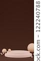 3d render,  geometric shapes with podium  122240788