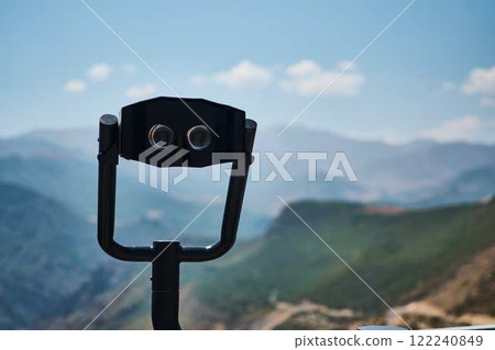 a funicular near Tatev Monastery and a view of the mountains 122240849