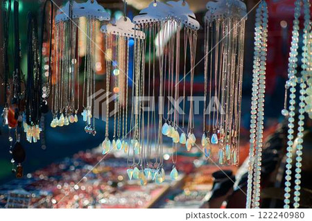 necklaces with  blue stone, aquamarine 122240980