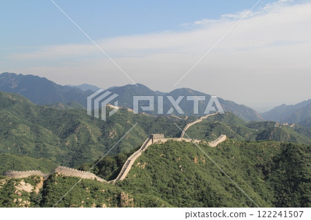 The Great Wall and surrounding mountains in summer The Great Wall and surrounding mountains in summer 122241507