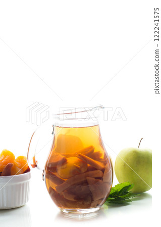 Homemade vitamin compote with mint Homemade vitamin compote with mint 122241575
