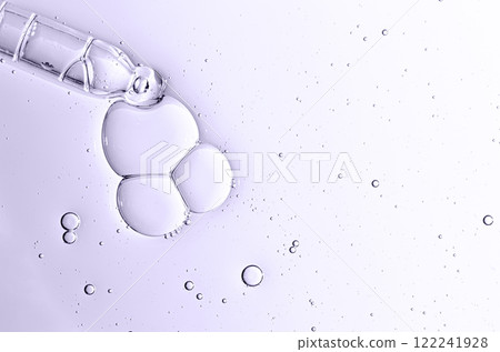 The texture of a cosmetic skin serum or body gel or moisturizer or shampoo. Copy space 122241928