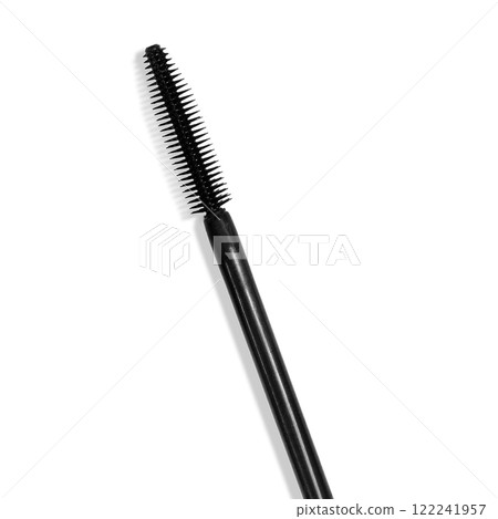 A sample of black mascara. White background A sample of black mascara. White background 122241957