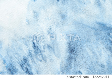 Abstract blue watercolor texture background with soft artistic brush strokes 122242011
